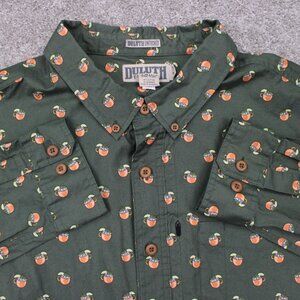 Duluth Beergarden AOP Shirt Men 2XL-Tall Green Moscow Mule Untucked Slim Fit L/S